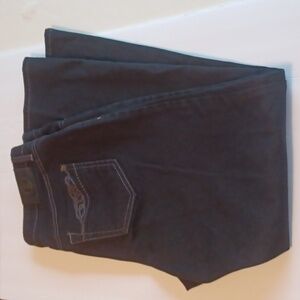 Bogner Black Denim 5 Pocket Jeans with Embossed Patch